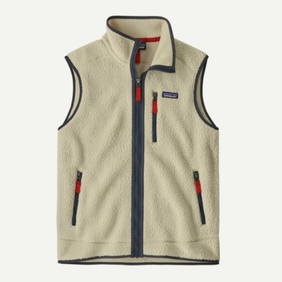 men retro pile fleece vest color pelican smolder blue - Picture 2 of 4